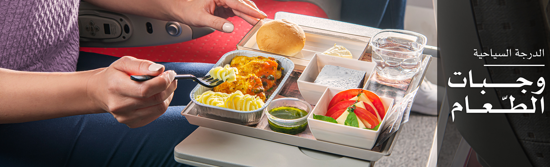 الدرجة السياحية/ وجبات الطعام